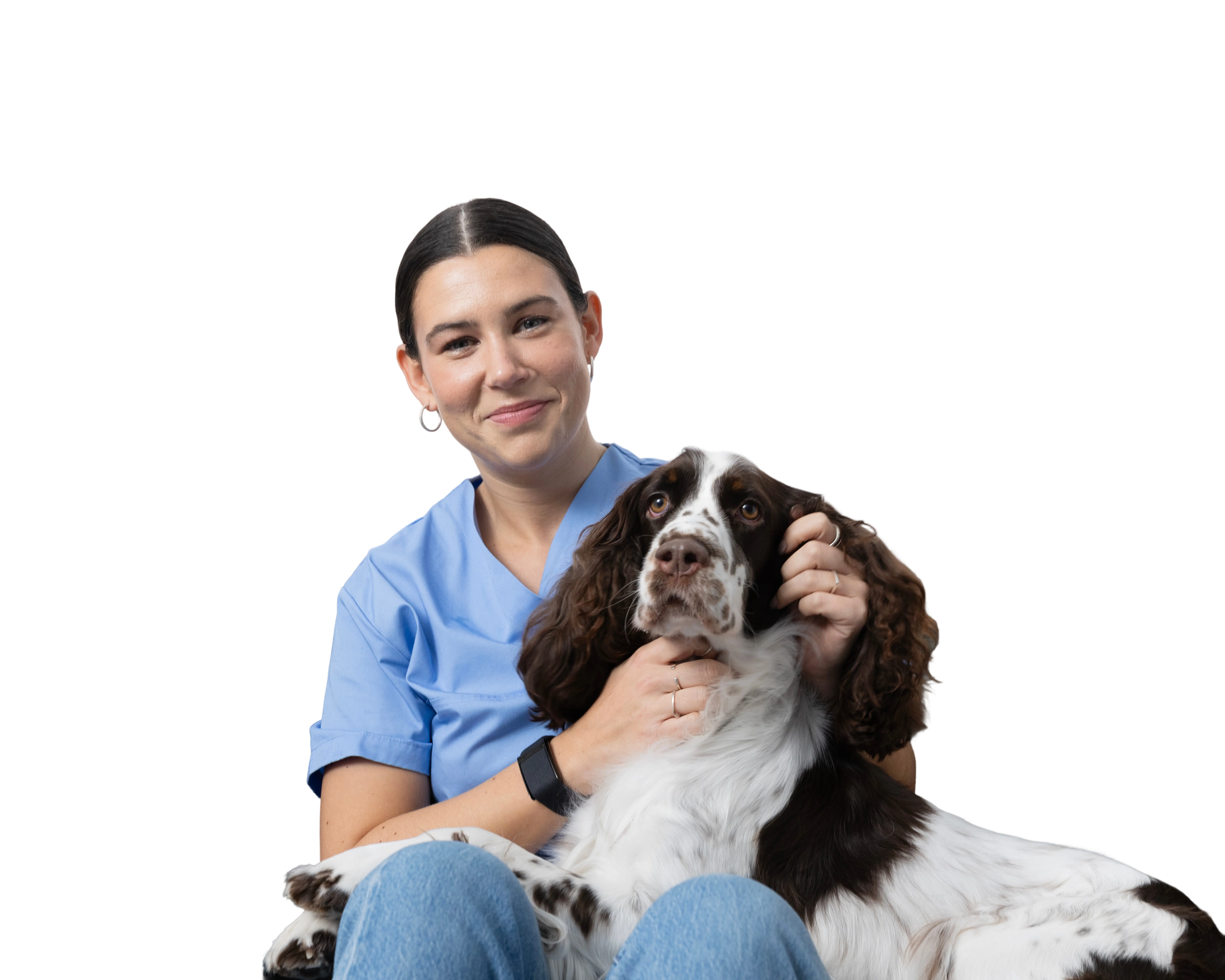 Vet and dog